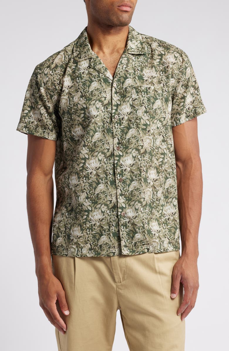 Rails Moreno Floral Lyocell & Cotton Camp Shirt, Main, color,