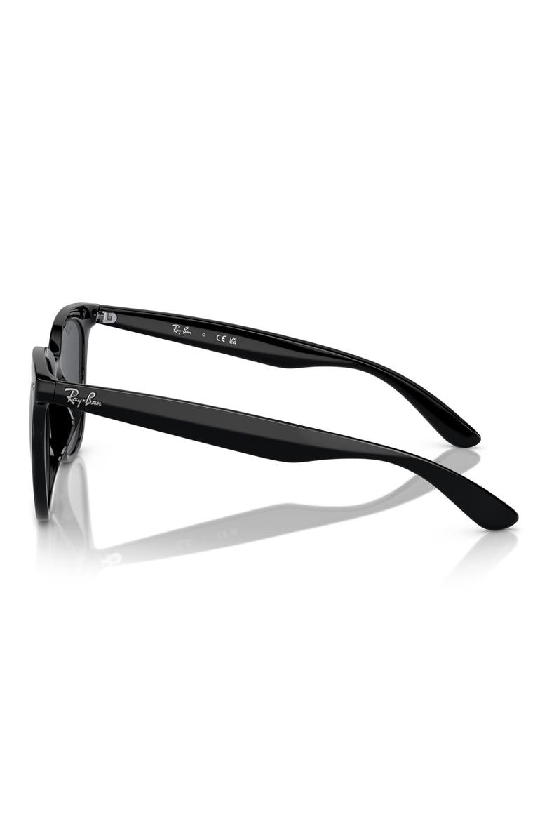 55mm Square Sunglasses, Alternate, color, BLACK / DARK GREY
