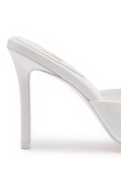 Larroude Larroudé Jasmine Hi Mule In White Leather In White
