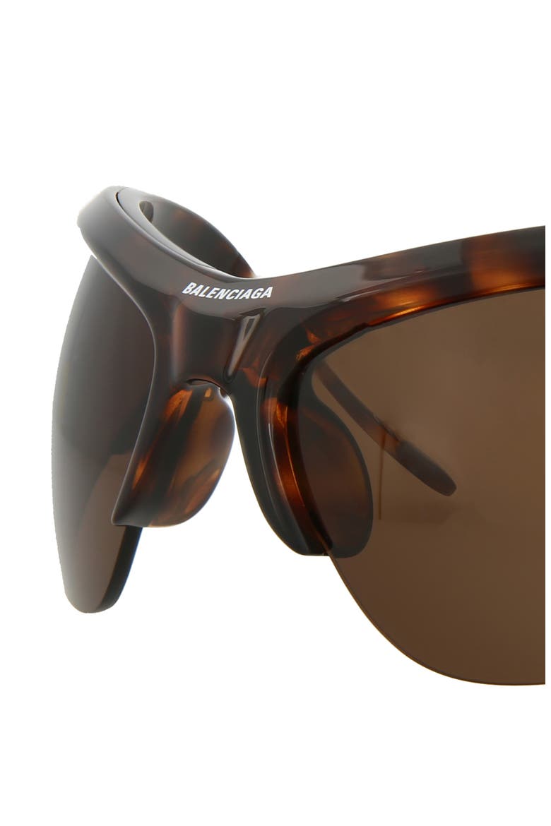 91mm Shield Sunglasses, Alternate, color, HAVANA SILVER BROWN