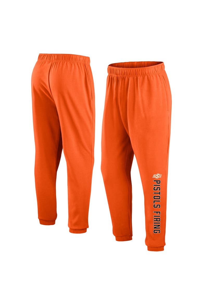 Men's Fanatics Branded Orange Oklahoma State Cowboys Chop Block Fleece Sweatpants, Main, color, Orange