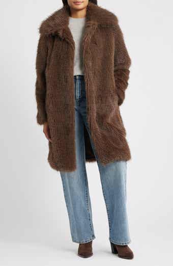 Bernardo Long Faux Fur Coat