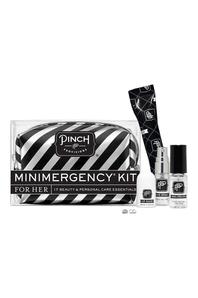 'Candy Striper' Minimergency Kit, Alternate, color, BLACK/ SILVER STRIPE