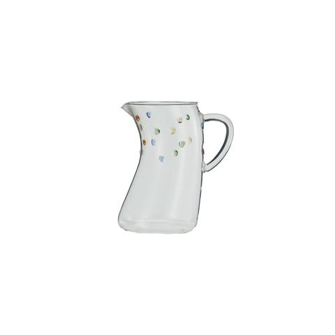 Artisanal Borosilicate Pitcher with Raised Dots