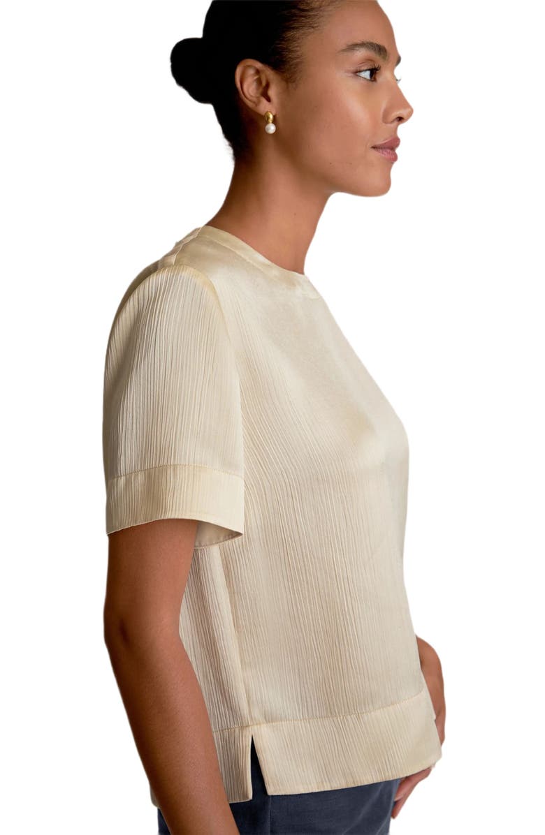 M.M.LaFleur Annika Plisse Top, Alternate, color, Ivory
