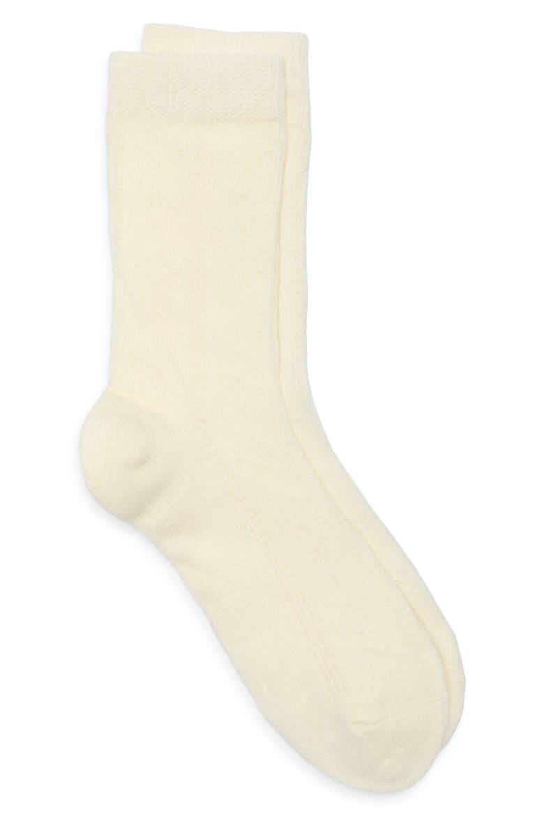 Bow Cotton Quarter Socks, Alternate, color, IVORY