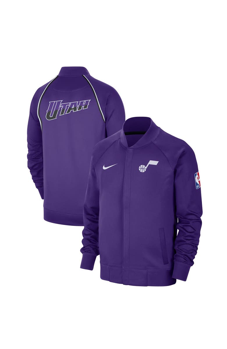 Nike Men's Nike Purple Utah Jazz 2023/24 City Edition Authentic Showtime Performance Raglan Full-Zip Jacket, Alternate, color,