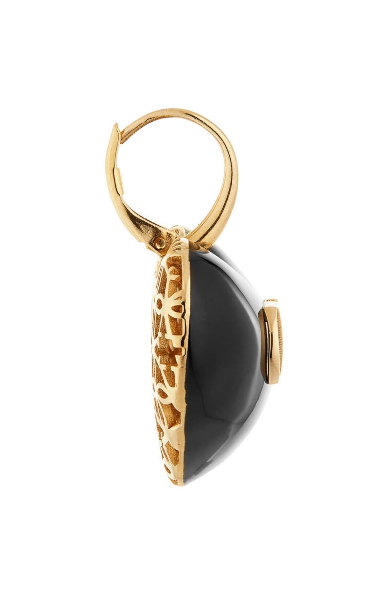 Valentino Garavani Coeur Royal Drop Earrings, Alternate, color, Oro/ Nero