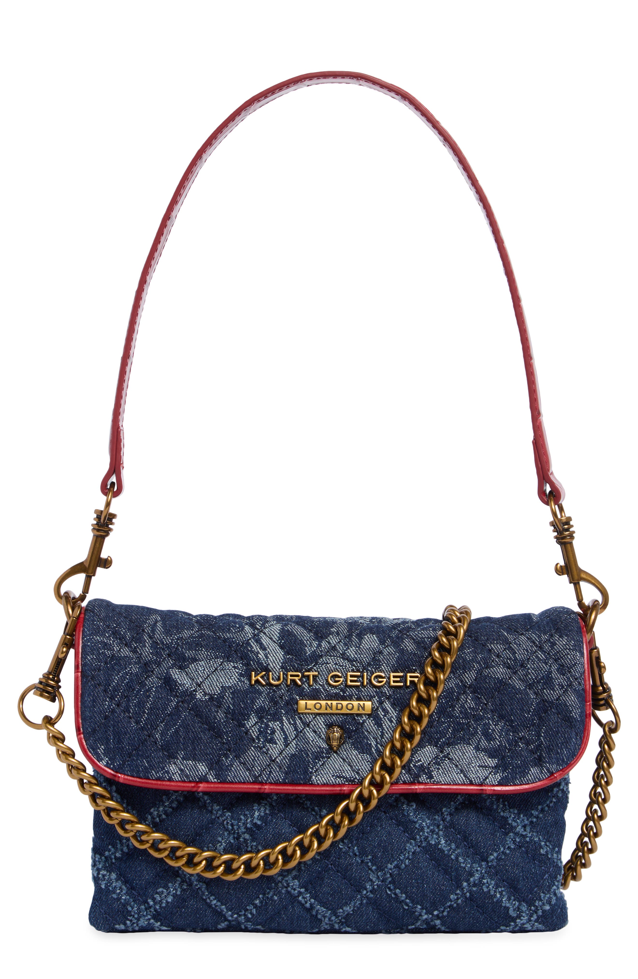 Mini Brompton Quilted Floral Denim Shoulder Bag