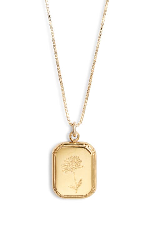 Audrey Birth Flower Pendant Necklace