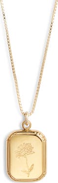 Set & Stones Audrey Birth Flower Pendant Necklace