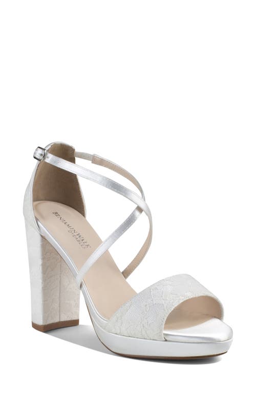 Touch Ups Violet Ankle Strap Platform Sandal In White