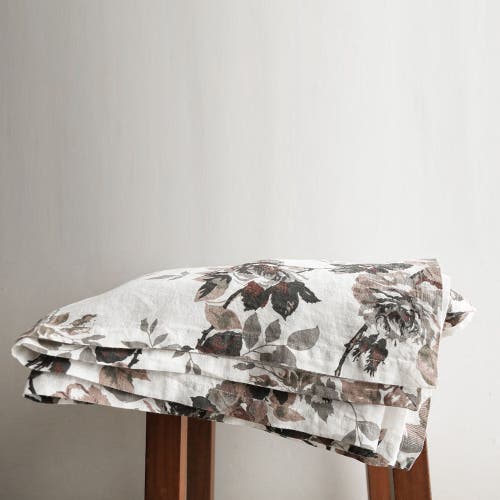 Cg Hunter Eggplant And Grey Roses Tablecloth In Brown