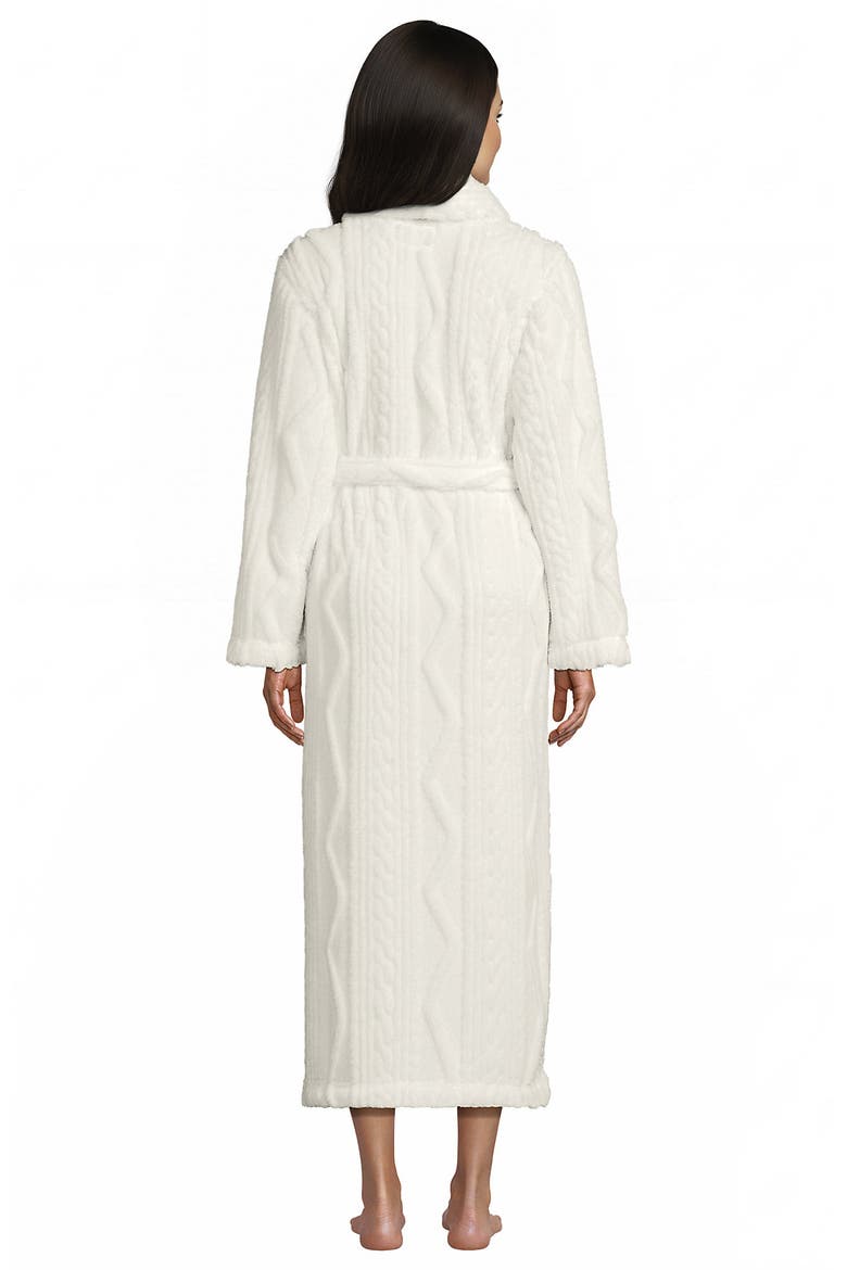 Cozy Cable Robe, Alternate, color, Ivory