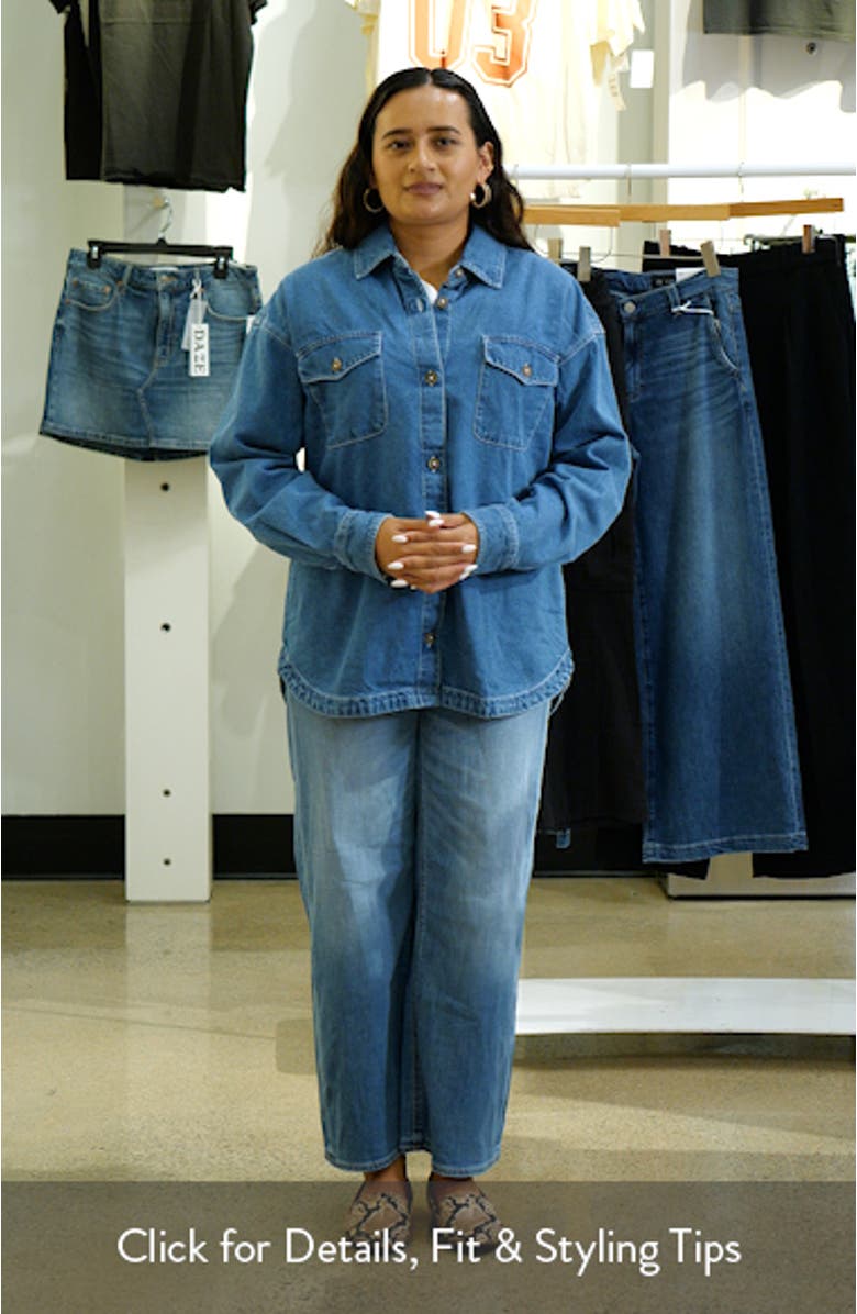 Fadeaway Denim Shacket, sales video thumbnail