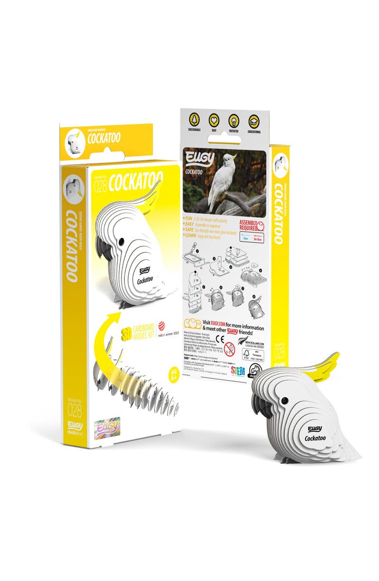 Eugy Puzzles Cockatoo 3D Puzzle, Main, color, NO COLOR