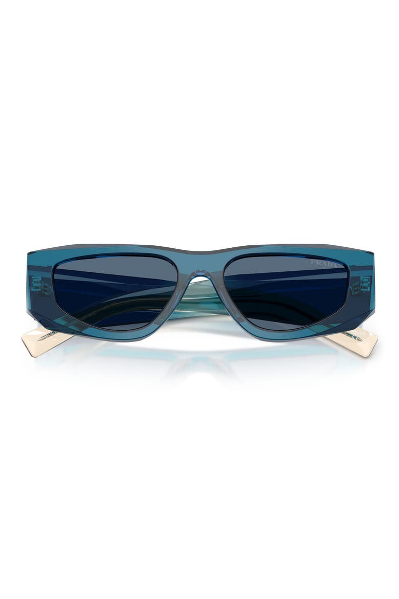 53mm Pillow Sunglasses, Alternate, color, BLUE / DARK BLUE