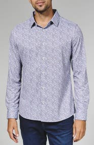 7 Diamonds Prague Floral Performance Button-Up Shirt