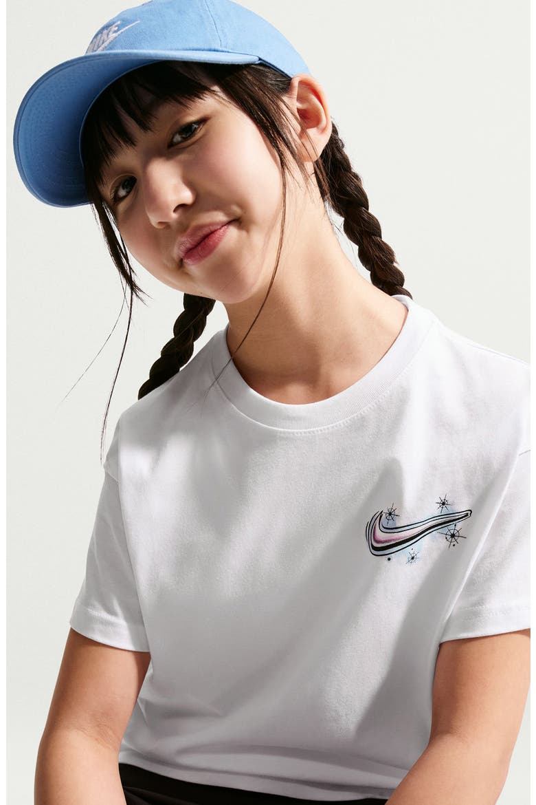 Kids' Airbrush Graphic T-Shirt, Alternate, color, WHITE