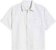 BP. Boxy Crop Oxford Button-Up Shirt