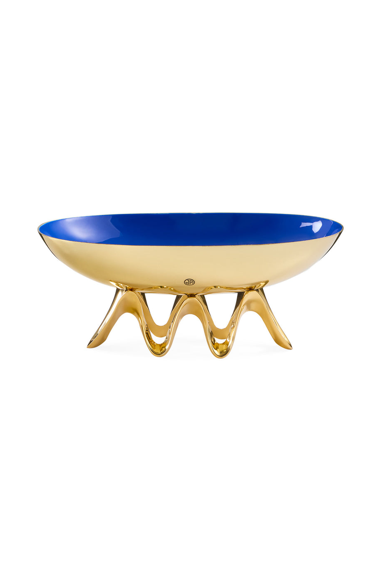 Oscar Long Bowl, Main, color, Gold / Blue