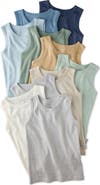BUTTERBLU Malone Assorted 10-Pack Organic Cotton Muscle Tees