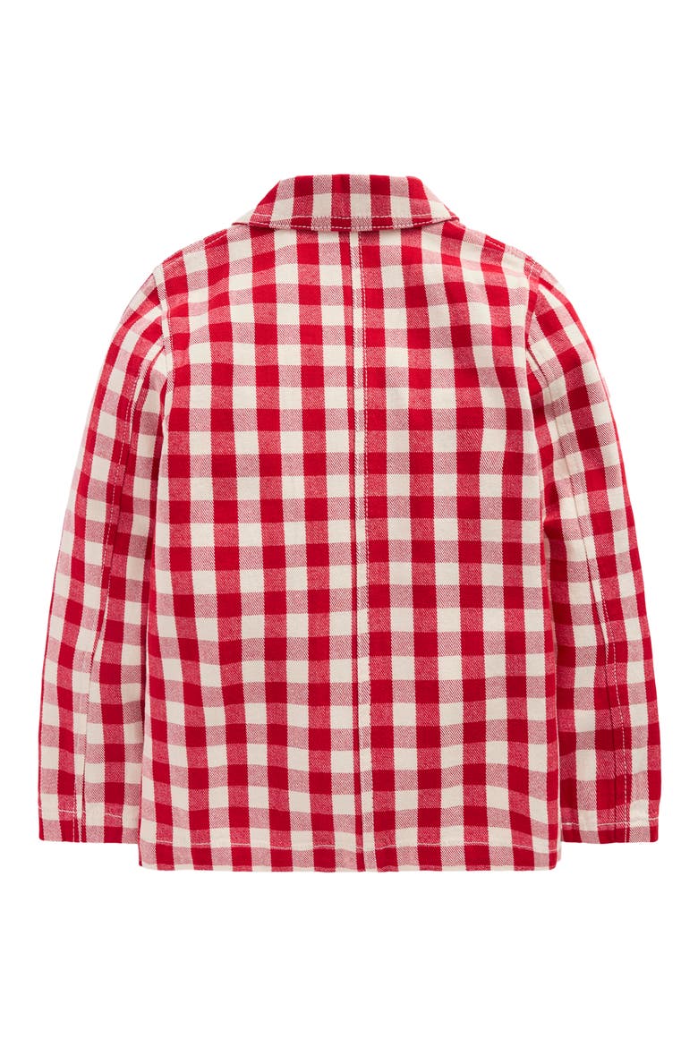 Kids' Gingham Canvas Chore Jacket, Alternate, color, RED GINGHAM