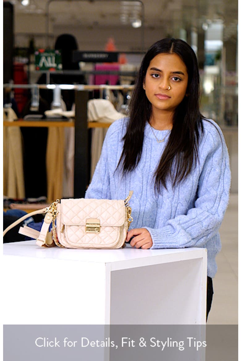 Small Crosby Lock Quilted Nylon Crossbody Bag video
