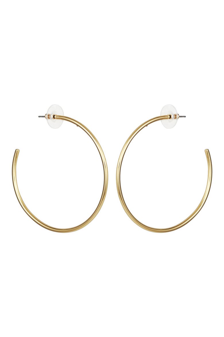 Large Hoop Earrings, Main, color, GOLD