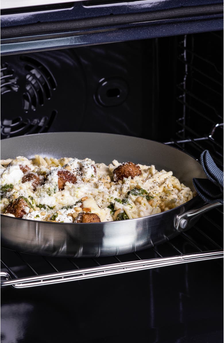 GreenPan Chatham Stainless Steel Ceramic Nonstick 8" and 10" Fry Pan Set, Alternate, color, Stainless Steel