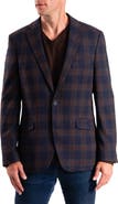 SAVILE ROW CO Navy Plaid Sport Coat