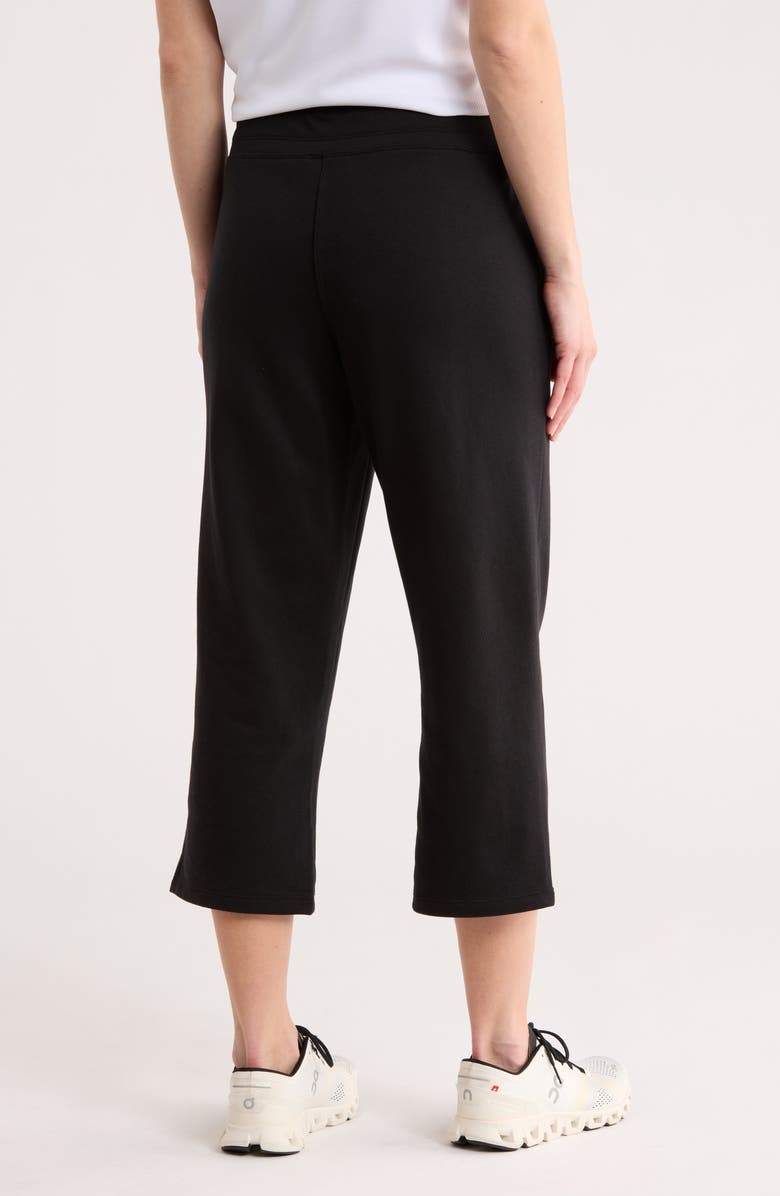 DKNY Drawstring Waist Crop Pants, Alternate, color, Black