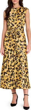 Tahari ASL Belted Sleeveless Midi Dress