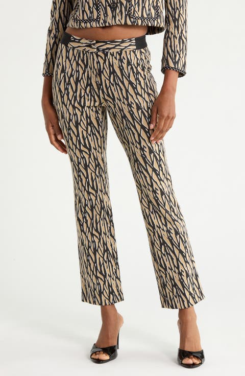 Calliope Abstract Print Straight Leg Pants