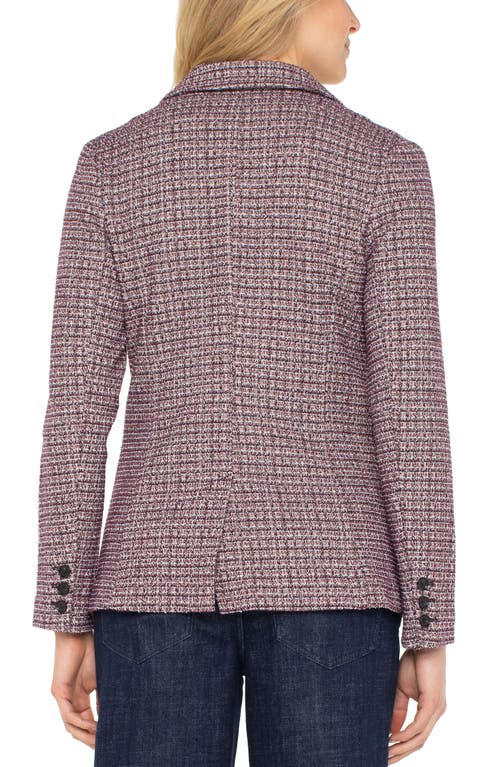 Liverpool Los Angeles Tweed Blazer With Removable Hoodie Insert In Brown