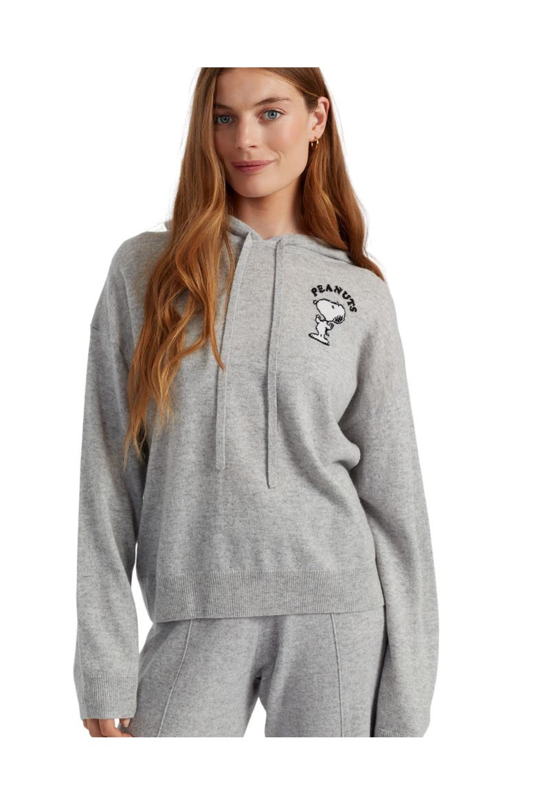 Peanuts Athletics Wool-Cashmere Hoodie, Alternate, color, Light Grey