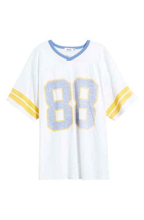 THE MAYFAIR GROUP THE MAYFAIR GROUP ANGEL TRACK OVERSIZED COTTON GRAPHIC T-SHIRT