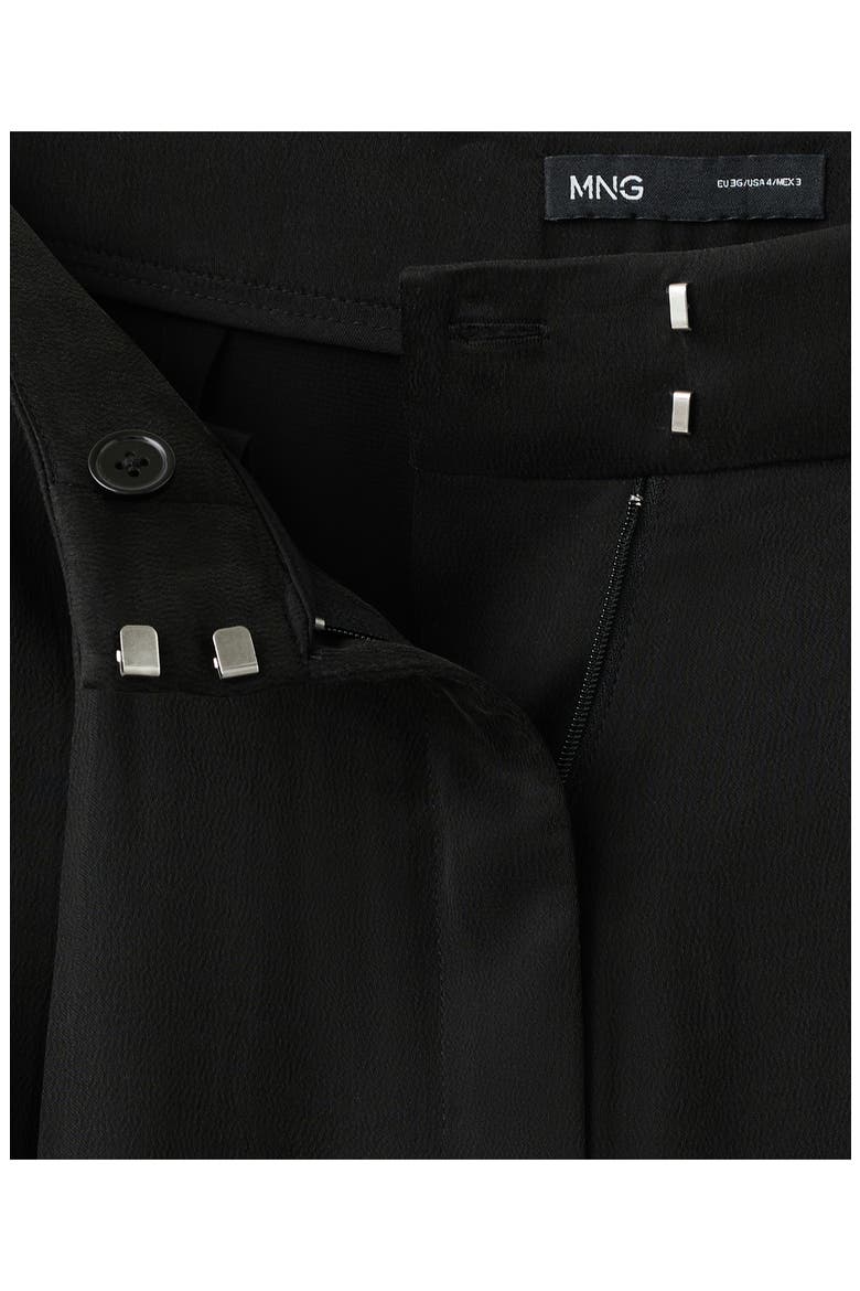 Pleated Baggy Cupro Blend Pants, Alternate, color, BLACK