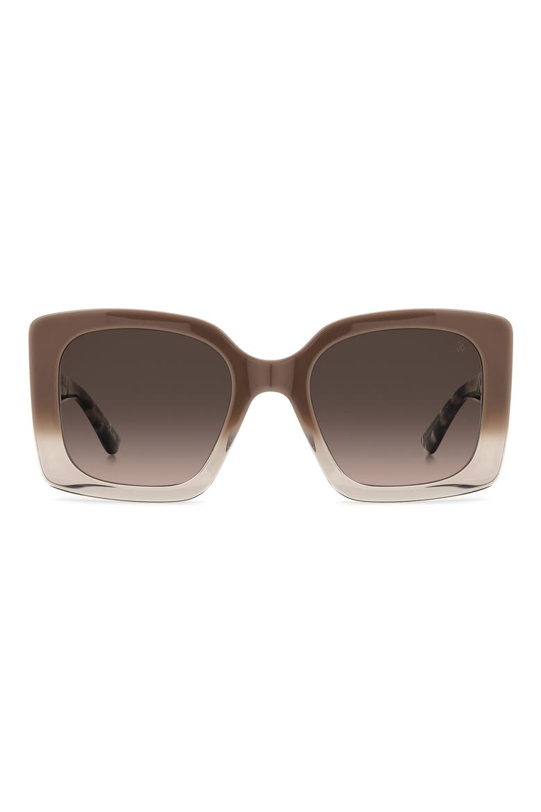 53mm Gradient Square Sunglasses, Main, color, BEIGE