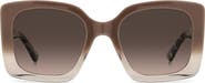 Stuart Weitzman 53mm Gradient Square Sunglasses