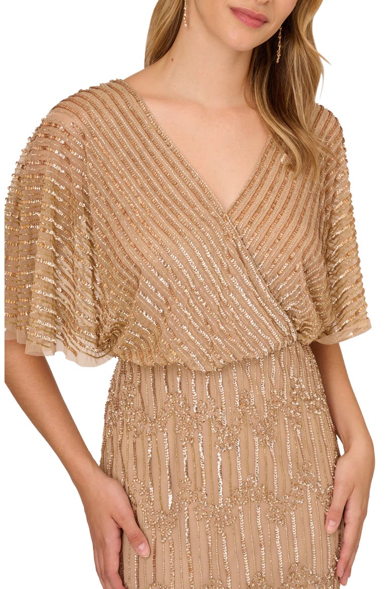 Beaded Evening Gown, Alternate, color, CHAMPAGNE GOLD