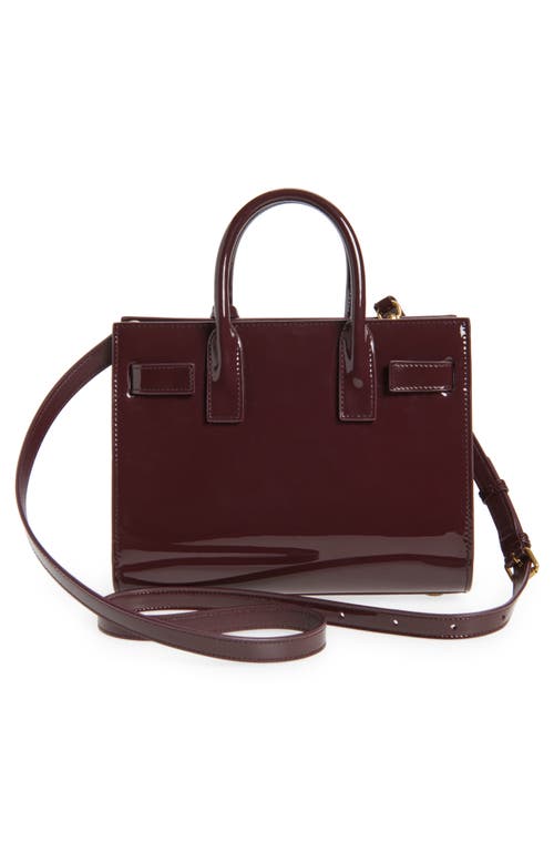 Saint Laurent Nano Sac De Jour Leather Tote In Burgundy