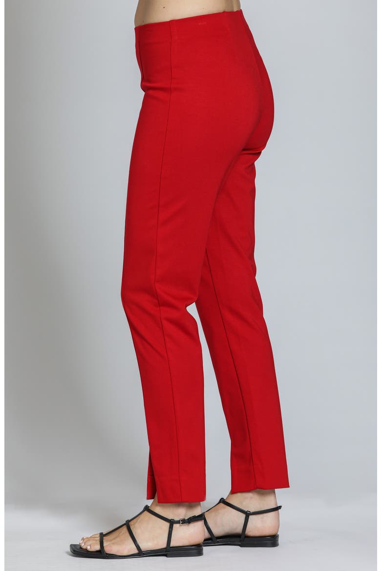 Split Hem Pull-On Crop Slim Pants, Alternate, color, RED