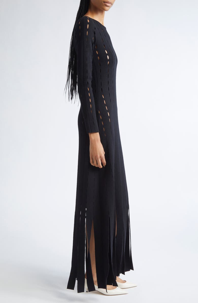 ZANKOV Gemma Long Sleeve Merino Wool Sweater Dress, Alternate, color, Black