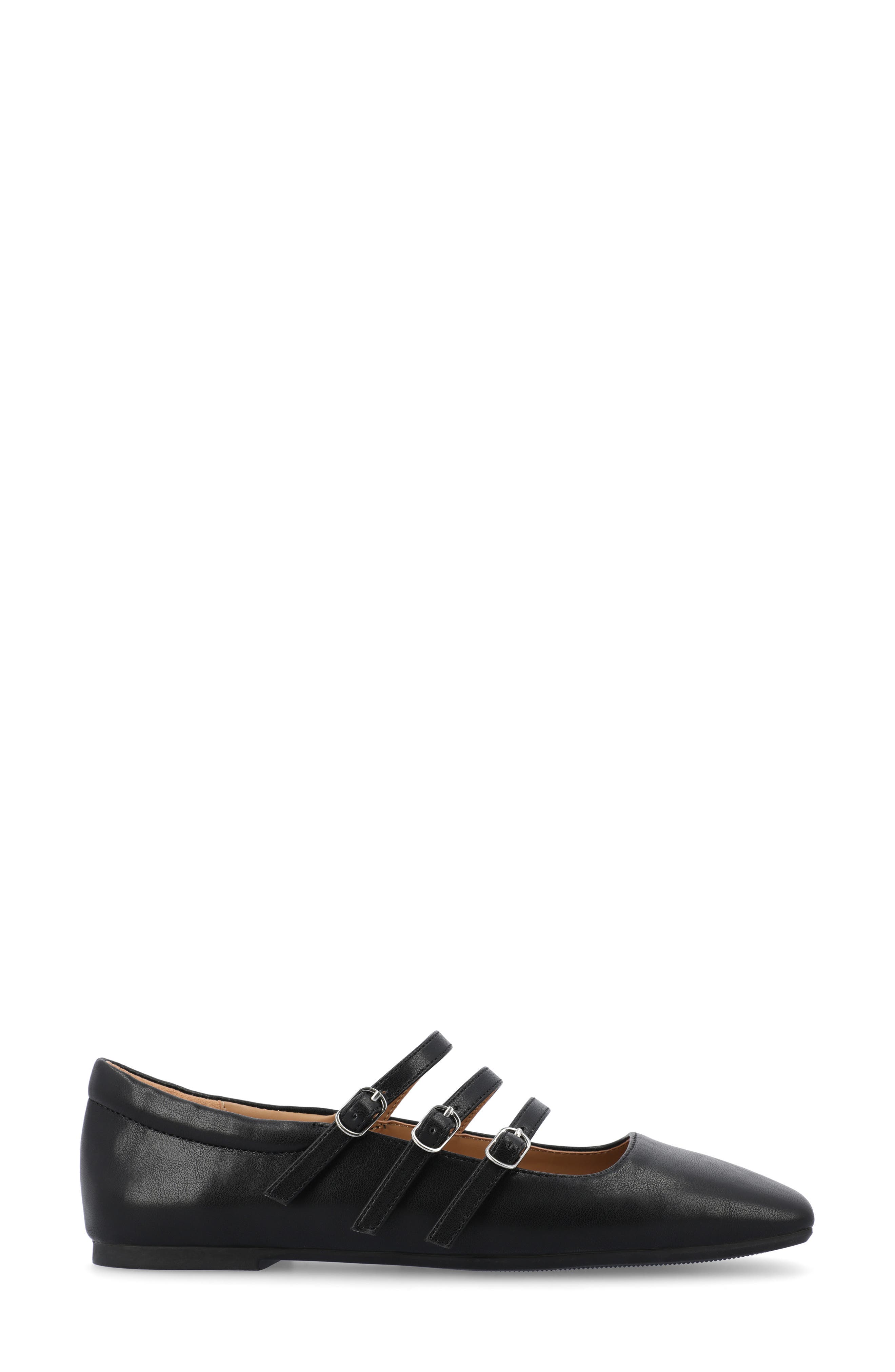 Journee Collection Darlin Multi Strap Mary Jane Flat, Alternate, color, Black