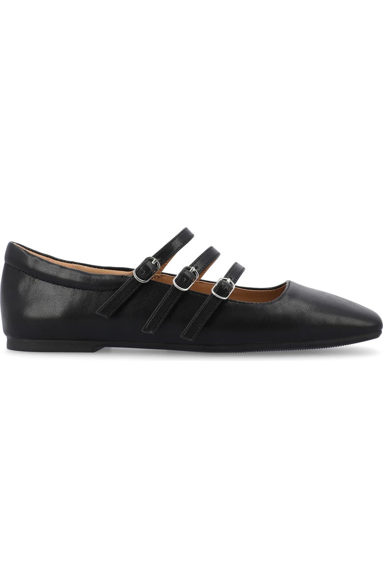 Journee Collection Darlin Multi Strap Mary Jane Flat, Alternate, color, Black