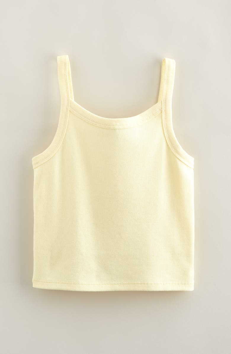 Nordstrom Kids' Cotton Blend Rib Tank, Main, color, Yellow Pastel