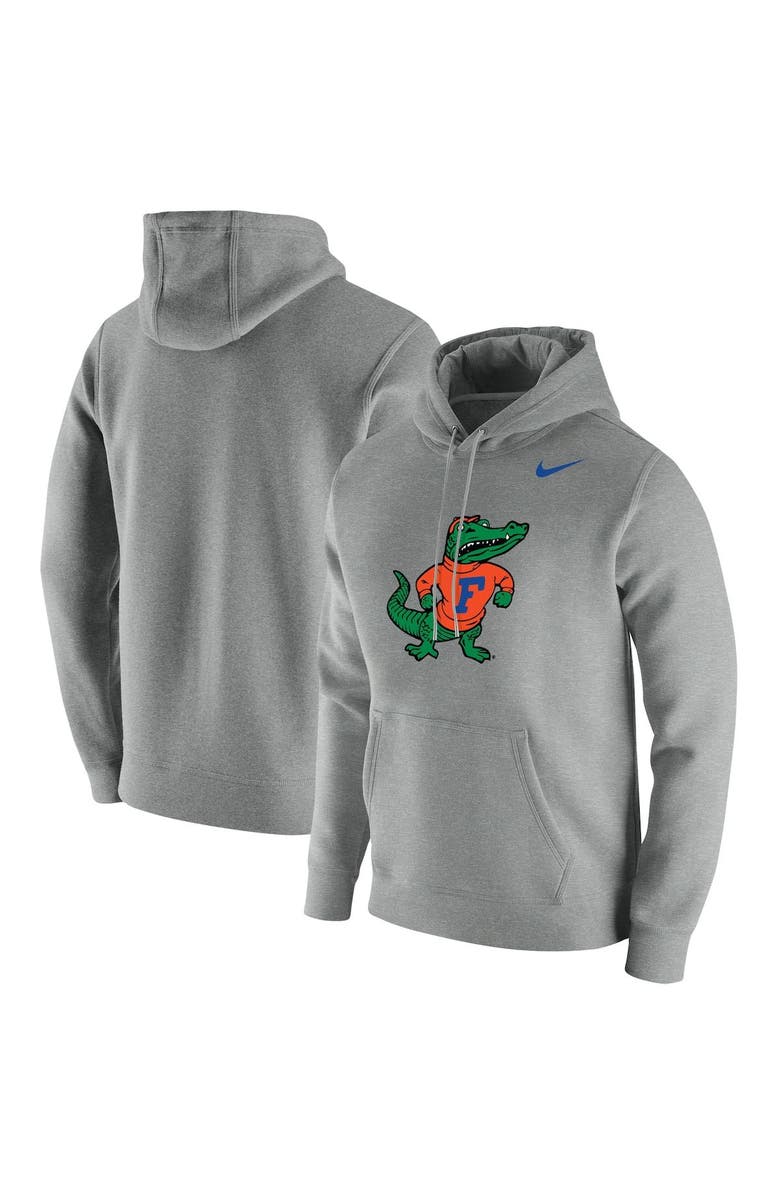 Nike Men's Nike Heathered Gray Florida Gators Vintage School Logo Pullover Hoodie, Alternate, color, 