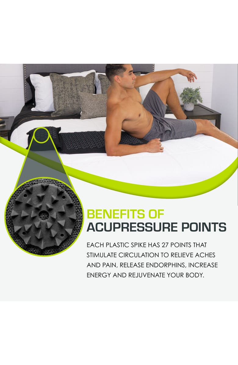 ProsourceFit Ki Acupressure Mat and Pillow Set, Alternate, color, Black Pearl