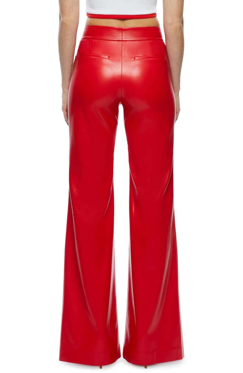 Alice + Olivia Dylan Wide Leg Faux Leather Pants, Alternate, color, 